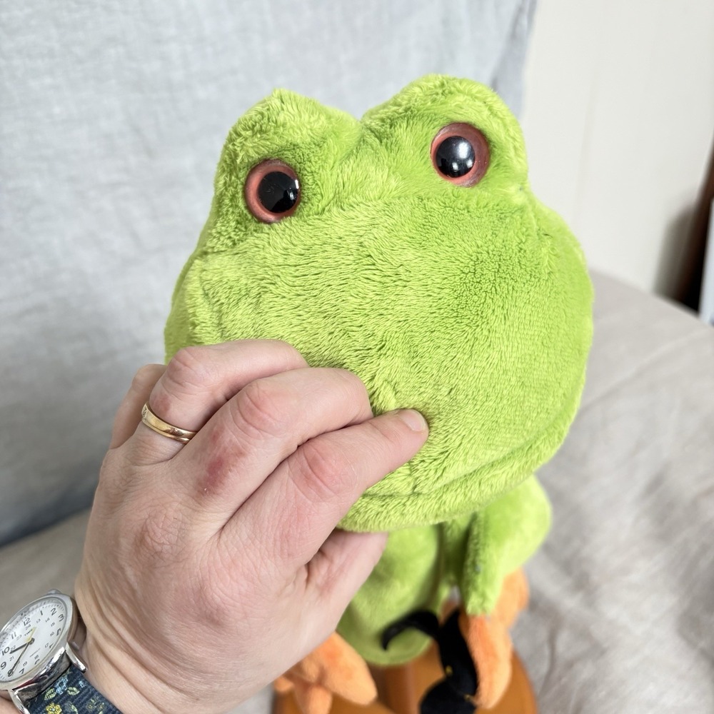 Vintage GUND "Fly on the Wall" Frog Hand Puppet Frog Puppet Jim Henson Style - Picture 4 of 7
